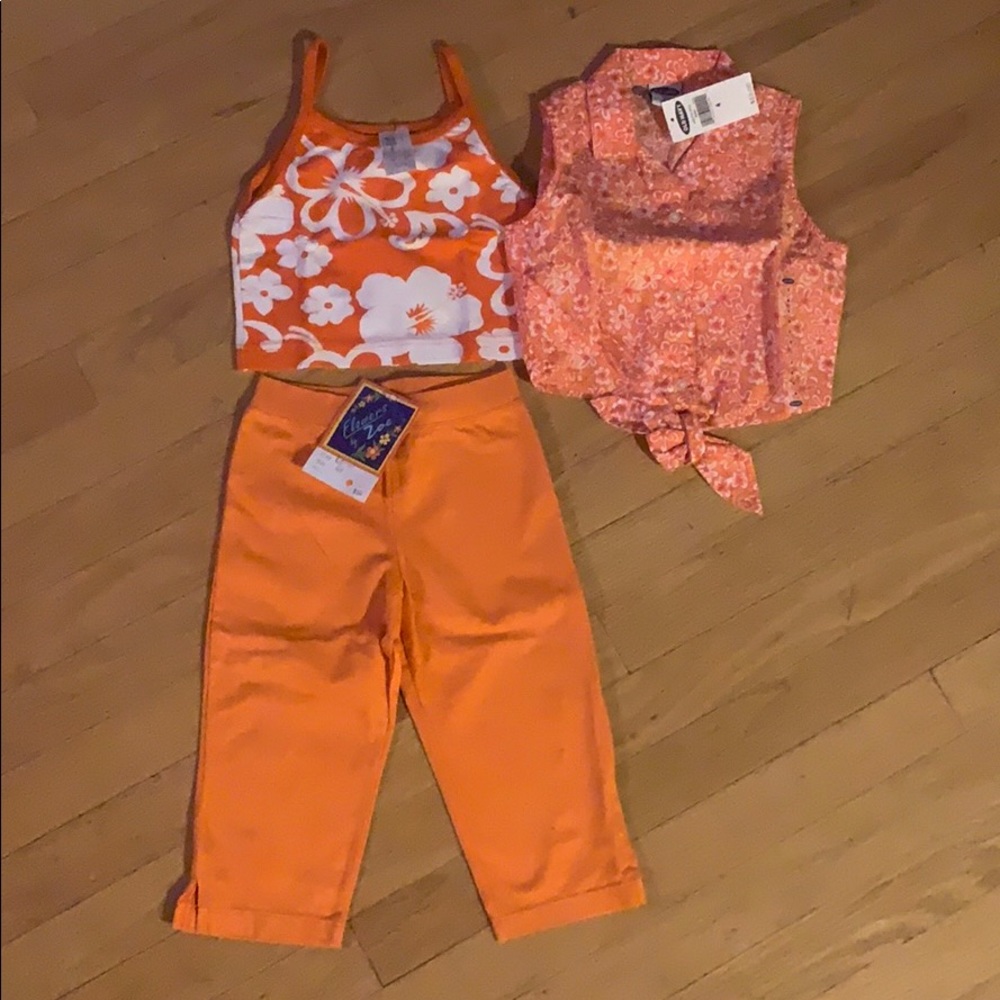 Orange Toddler Bundle - Old Navy/Flowers by Zoe